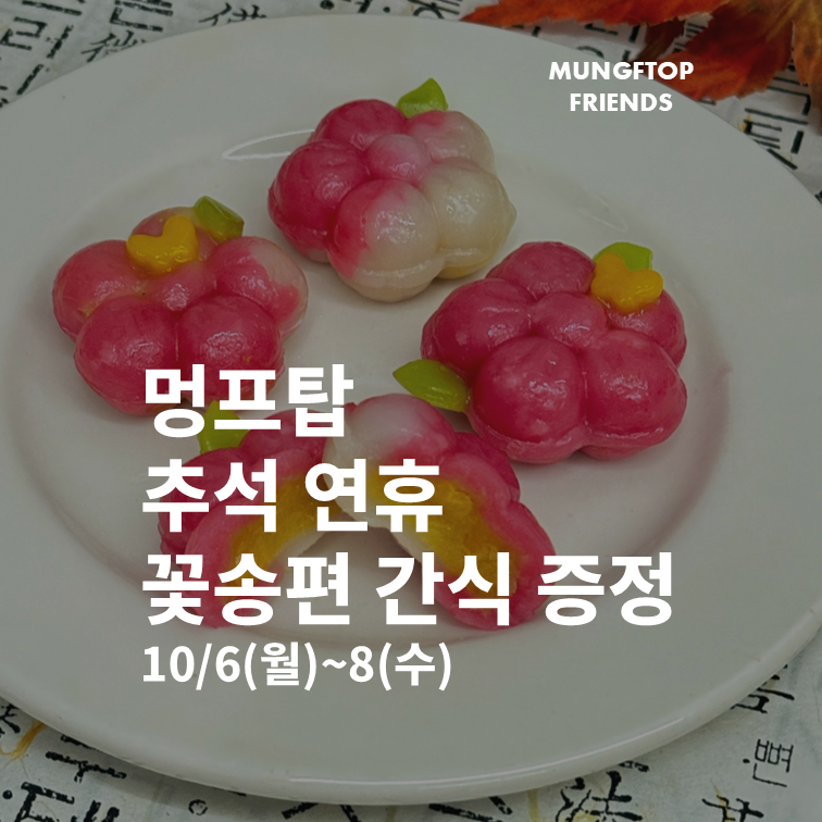 추석맞이 꽃송편 이벤트